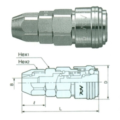 Đầu nối nhanh NAC 22SB