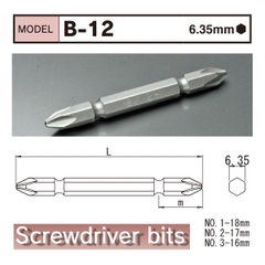 Đầu bits tô vít 4 cạnh B-12