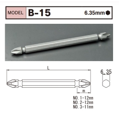 Đầu bits tô vít 4 cạnh B-15