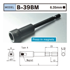 Đầu tuýp khẩu từ tính B-39BM