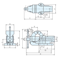 Ê tô Nabeya cốt tròn dòng JIS