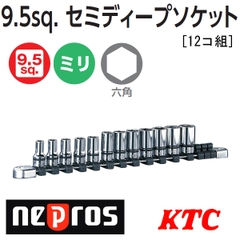 Bộ đầu khẩu 3/8 inch Nepros NTB3M06A