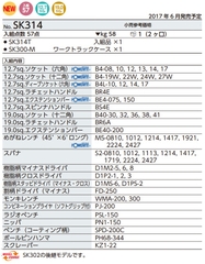 Bộ dụng cụ cho xe tải SK314
