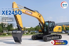 Máy xúc đào bánh xích XCMG gầu 1.3 m3 Model: XE245G