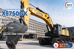 Máy xúc đào bánh xích XCMG gầu 5.2 m3 Model: XE750GK