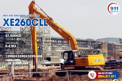 Máy xúc đào bánh xích XCMG gầu 0.4 m3 Model: XE260CLL