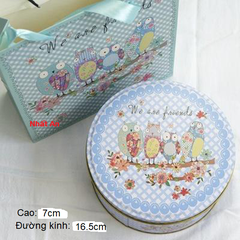 Hộp thiếc hình cú 16.5x7cm