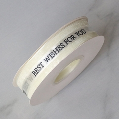 Ruy băng Best wish for you màu vàng da