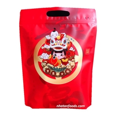 Túi zip lớn màu đỏ