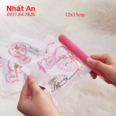 Túi hàn bánh trung thu Hoa anh đào 12x15cm 100 - 125gr - 100 cái