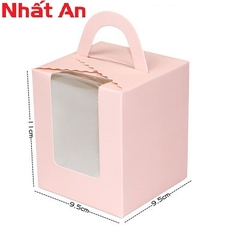 Hộp cupcake 1 bánh - màu hồng