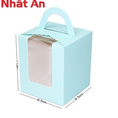 Hộp cupcake 1 bánh - màu xanh ngọc