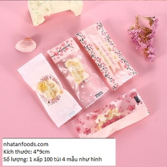 Túi nougat 4x9cm 100 cái (4 mẫu trong 1 túi)