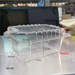 Hộp nhựa trong nắp gập HH145