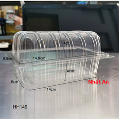 Hộp nhựa trong nắp gập HH149