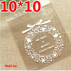 Túi dán Noel 10x10cm - 100 cái