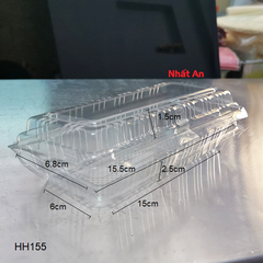 Hộp nhựa trong nắp gập HH155