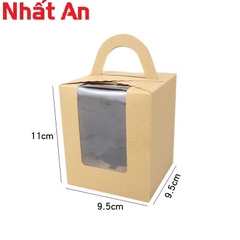 Hộp cupcake 1 bánh - màu giấy kraft