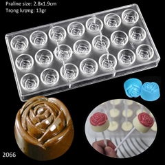 2066 - Khuôn socola bonbon hình hoa hồng
