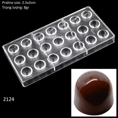 2124 - Khuôn socola bonbon hình trụ tròn 8gr