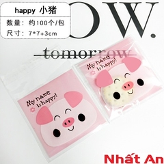 Túi dán 7x7cm - 100 túi/xấp - mẫu 4