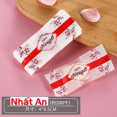 Túi kẹo nougat (4x9cm) - 200 cái - mẫu 2