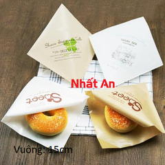 Túi giấy vuông 15cm 100 cái  (Có 2 màu)