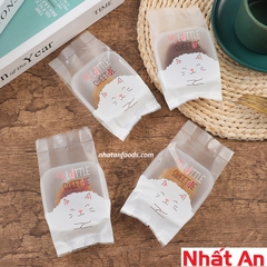 Túi đựng bánh kẹo thắt eo - Happy cat ngắn