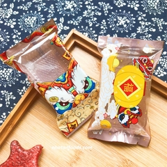 Túi hàn bánh dứa 7x12 con lân màu nâu 100 cái