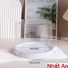 Hộp nhựa tròn đế trắng SX-V01 (có 3 size)