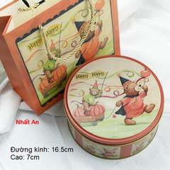 Hộp thiếc hình Gấu nâu mẫu 2 16.5x7cm