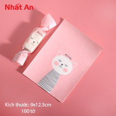 Giấy gói kẹo nougat xoắn MÈO HỒNG - 100 tờ