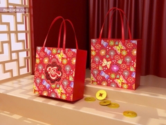 Hộp tết kẹo mứt nhỏ pháo hoa