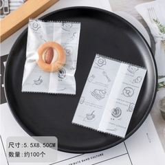 Túi hàn miệng 5x8cm bánh cafe - 100 túi