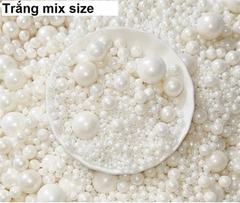 Bông đường màu trắng mix size