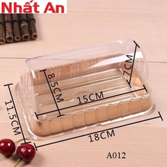 Hộp nhựa chữ nhật đế vàng A012