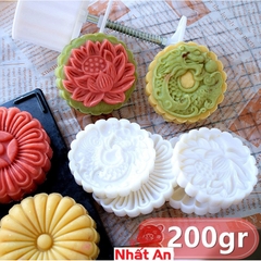 Khuôn trung thu 4 họa tiết rồng sen (có 2 size)