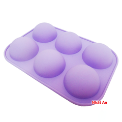 Khuôn silicone 6 nửa hình tròn