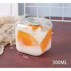 Ly Nhựa Mica Vuông GD2013 (kèm nắp)