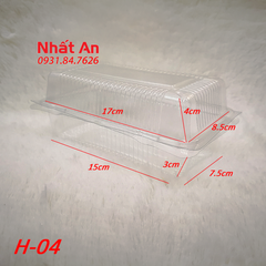 Hộp nhựa trong nắp gặp H-04/ H04
