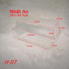 Hộp nhựa trong nắp gặp H-07/ H07