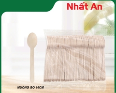 Muỗng gỗ dùng một lần 16cm