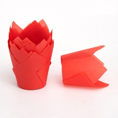 Cup giấy (chén giấy) tulip màu đỏ lốc 50 cái