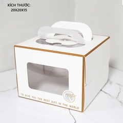 Hộp bánh kem cửa sổ hình con nai 20x15cm