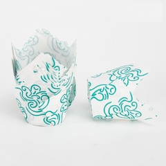Cup giấy (chén giấy) tulip mây trắng xanh lốc 50 cái