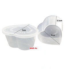Hủ nhựa bánh flan Vĩnh Trường hình trái tim ( 50 cái )