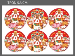 Tem Tết Nhãn Nhỏ Mèo - Hộp Tết