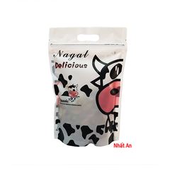 Túi zip đựng bánh kẹo con bò hồng