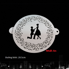 Rắc mặt bánh trang trí hình cô 