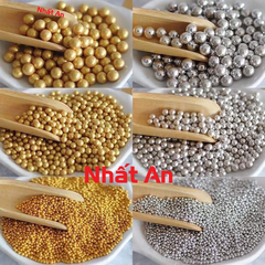 Bông đường bi bạc trang trí bánh - Size nhỏ